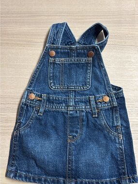 Old Navy Girls Denim Overall Skirt - Indigo Blue
